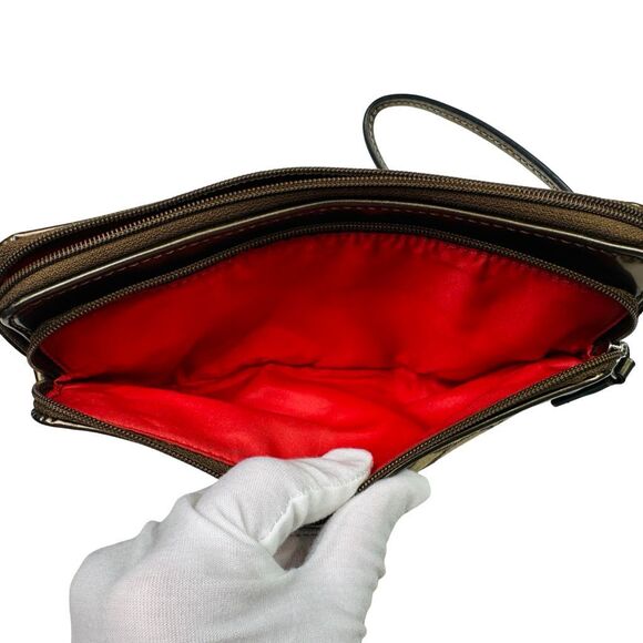 Vintage COACH Poppy Embroidered Signature Wristlet - 8” x 4.5” - Picture 4 of 8